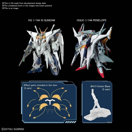 1/144 HG UC - Xi Gundam Vs Penelope Funnel Missile Effect Set - Gundam Model Kit (BANDAI)
