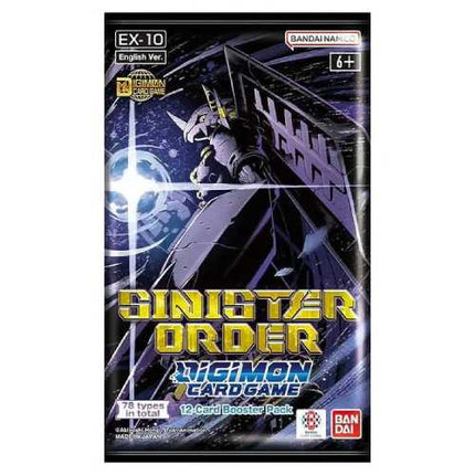 RELEASE 19th SEPT 2025: Digimon TCG - EX10 Sinister Order Booster Pack (12 Cards)