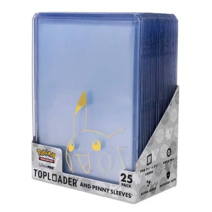 Pokémon Pikachu Toploader & Penny Sleeves Combo Pack (25 Pack)