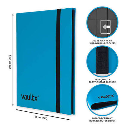 Vault X - Standard Strap 9 Pocket Binder - BLUE