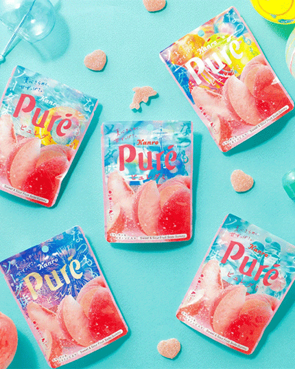 Pure Gummy Happy Peach Soda Flavour (KANRO)