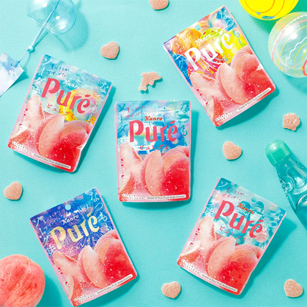 Pure Gummy Happy Peach Soda Flavour (KANRO)