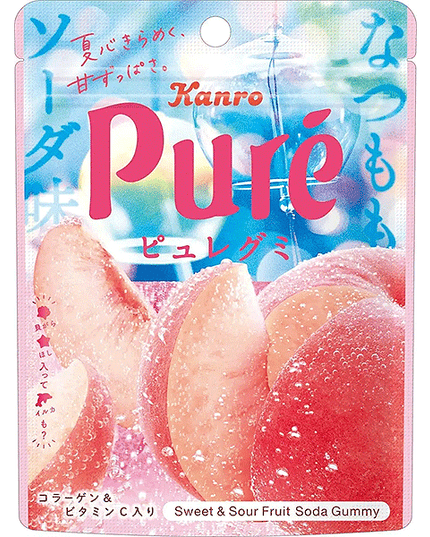 Pure Gummy Happy Peach Soda Flavour (KANRO)