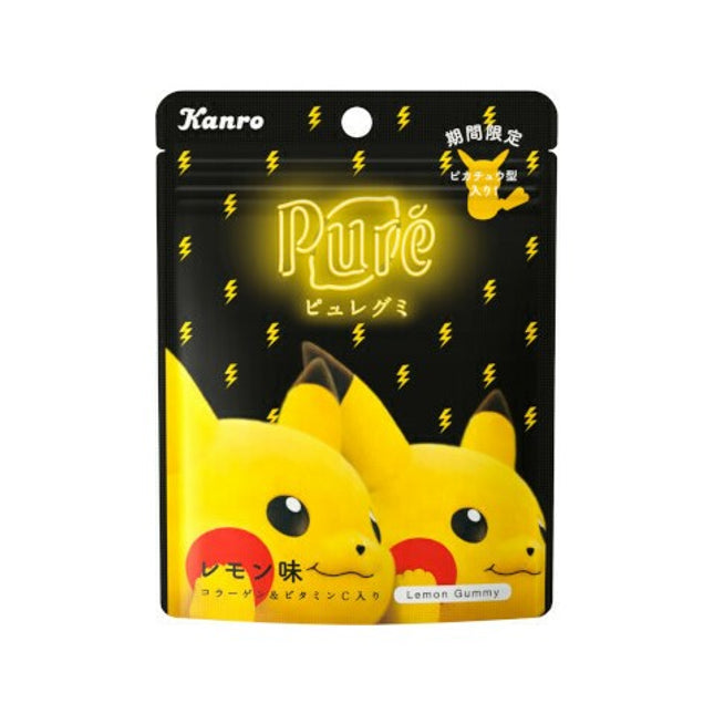 Kanro - Puré Pikachu Lemon Flavour Japanese Gummy Candy Sweets
