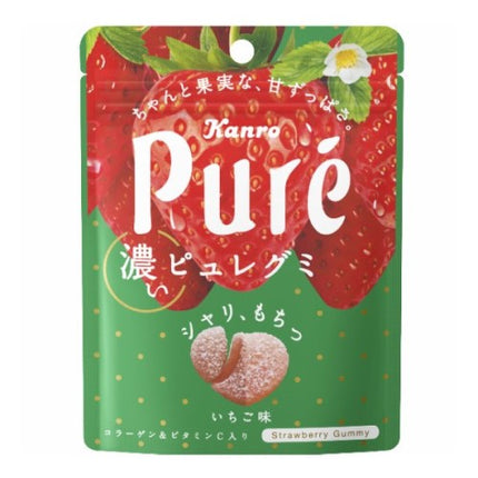 Kanro - Puré Rich Strawberry Flavour Japanese Gummy Candy Sweets
