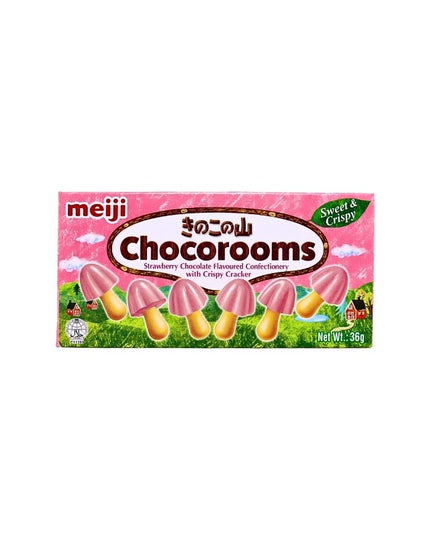 Meiji - Chocorooms Strawberry Chocolate Crispy Biscuit 40g