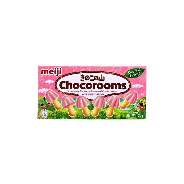 Meiji - Chocorooms Strawberry Chocolate Crispy Biscuit 40g