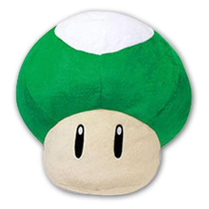 Super Mario - Green 1UP Mushroom Super Big Plush (33cm) (TAITO)