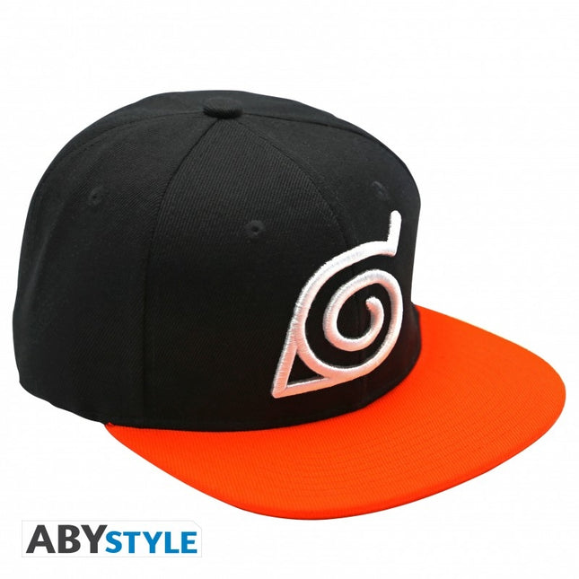 Naruto Shippuden - Snapback Cap - Black & Orange - Konoha (ABYSTYLE ABYCAP018)