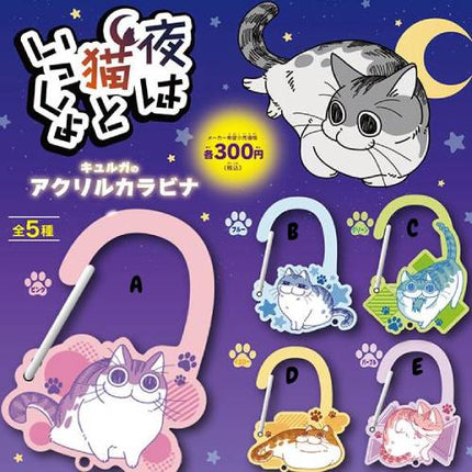 Nights with a Cat - Neko Acrylic Carabiner Clips (PEANUTS CLUB)