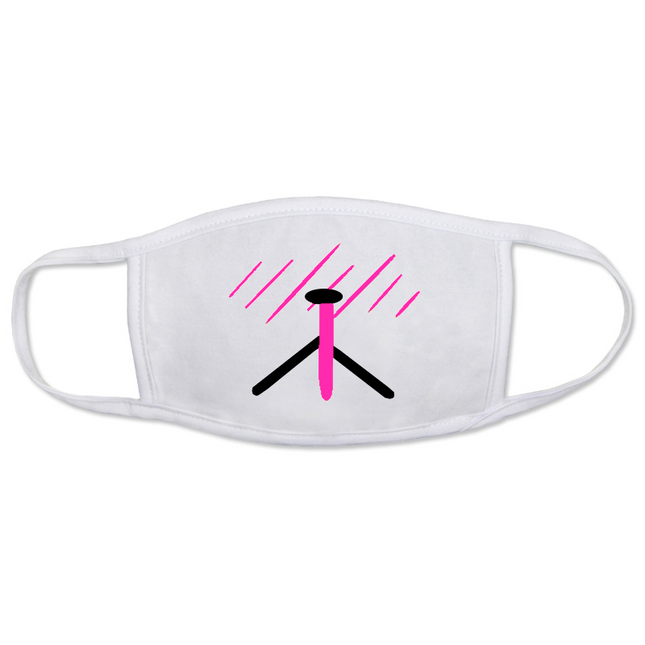 Anime Expression Face Mask (White - Nose Bleed)