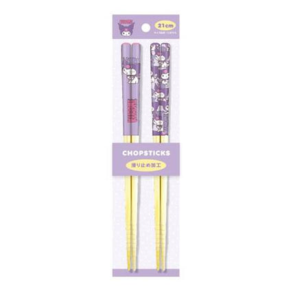 Sanrio - Kuromi Bamboo Chopsticks 2 Set 21cm