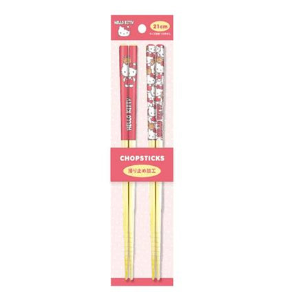 Sanrio - Hello Kitty Bamboo Chopsticks 2 Set 21cm