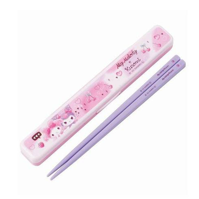 Sanrio - My Melody and Kuromi Love Chopsticks and Case