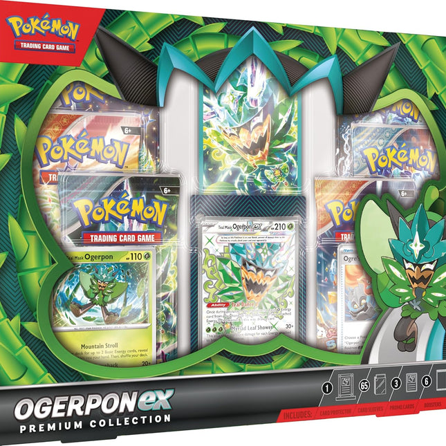 Pokémon TCG: Ogerpon ex Premium Collection (3 Foil Cards & 6 Boosters)