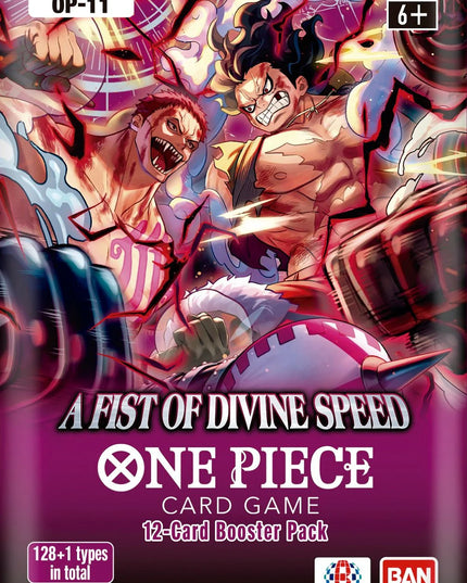 RELEASE 6th JUNE 2025: One Piece TCG OP-11 -  A Fist of Divine Speed Booster Pack
