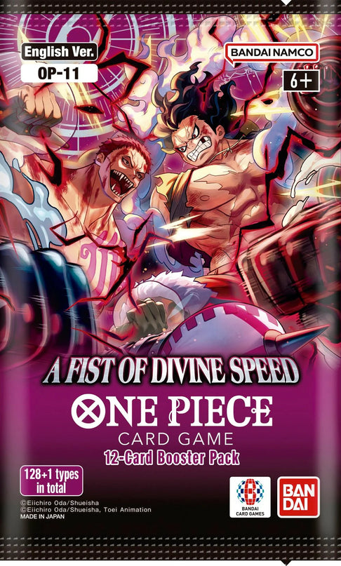 RELEASE 6th JUNE 2025: One Piece TCG OP-11 -  A Fist of Divine Speed Booster Pack