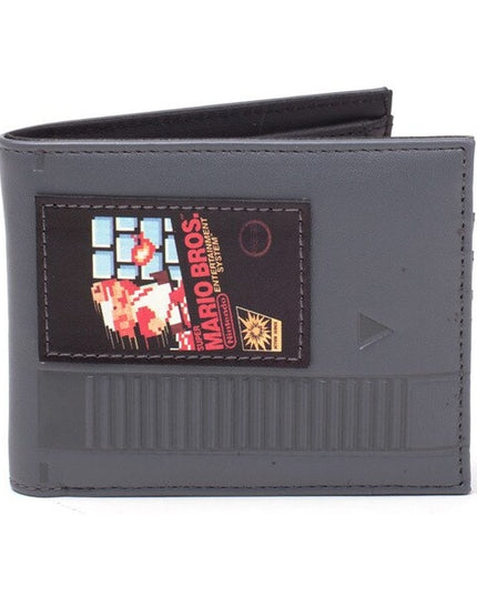 Nintendo - Super Mario Bros Cartridge Bi-Fold Wallet Grey/Black (DIFUZED)