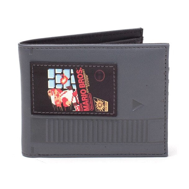 Nintendo - Super Mario Bros Cartridge Bi-Fold Wallet Grey/Black (DIFUZED)