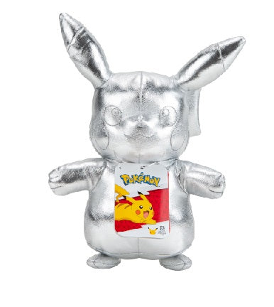 Pokemon - 25th Celebration - 8 Inch Silver Pikachu Plush
