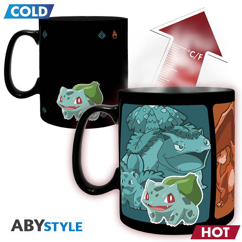 Pokemon - Kanto Starters Evolution Heat Change Mug 460ml (ABYSTYLE)