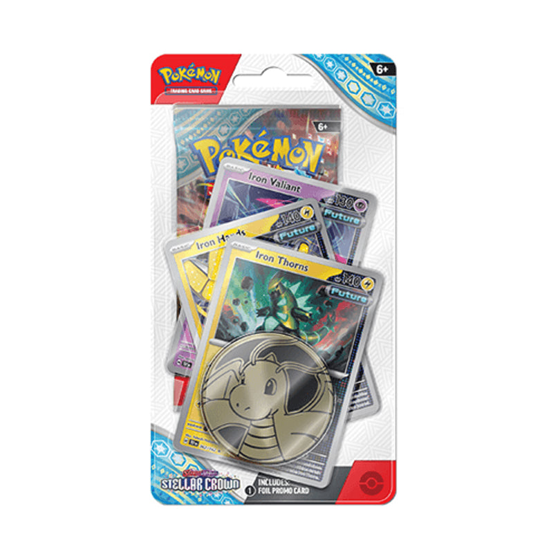 RELEASE 13th SEPTEMBER 2024: Pokemon TCG - Scarlet & Violet 7 Stellar Crown Crown Premium Checklane - Iron Thorns