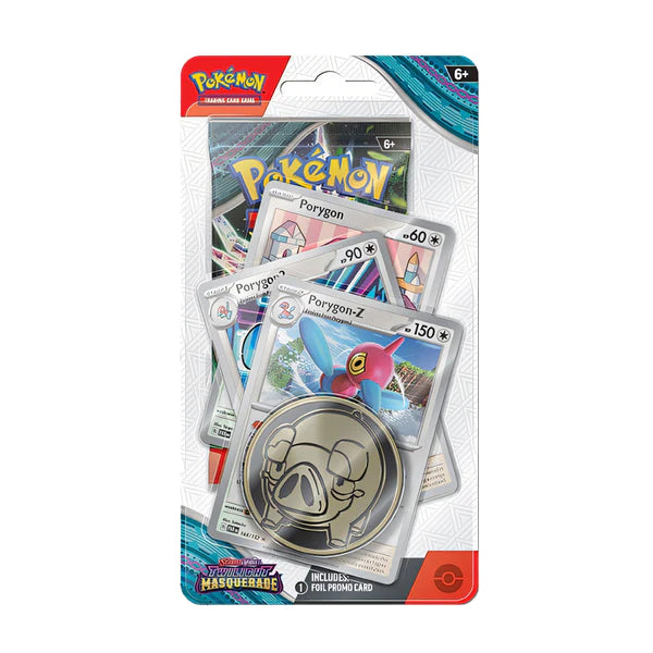 RELEASE 24th MAY 2024: Pokemon TCG: Scarlet & Violet 6 - Twilight Masquerade Porygon-Z Premium Checklane Blister