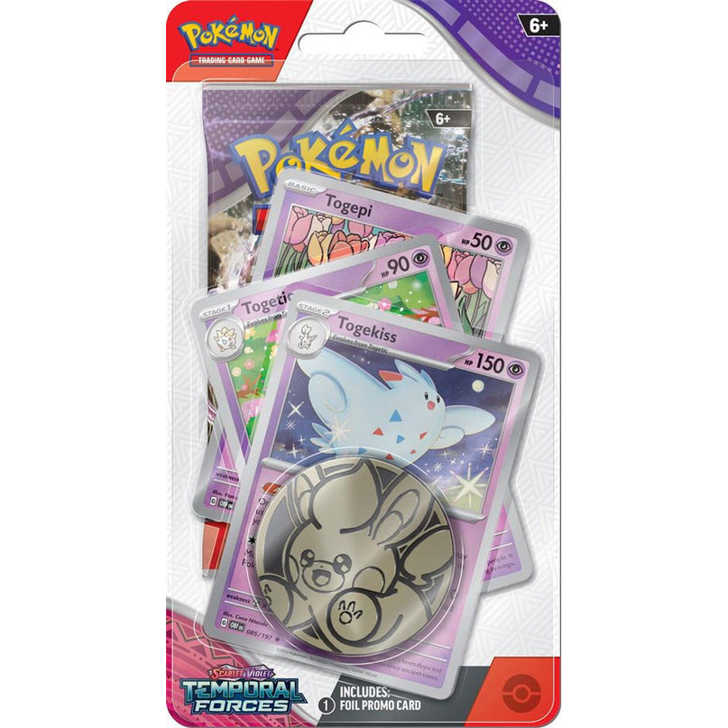 RELEASE 22nd MAR 2024: Pokemon TCG - Scarlet and Violet 5 Temporal Forces Checklane Blister Pack - Togekiss