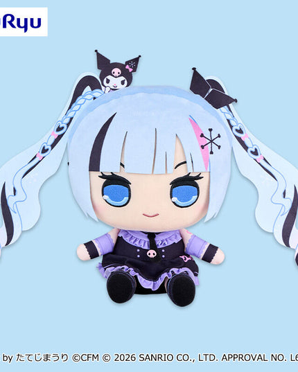 Hatsune Miku x Sanrio - Snow Miku x Kuromi Kyurumaru BIG Plush 29cm (FURYU)