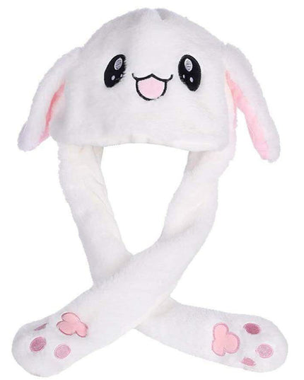 White Bunny Hat with Flappy Ears
