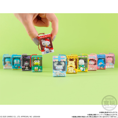 Sanrio Characters - Chocolate snack and Mini Figure Keychain (BANDAI)