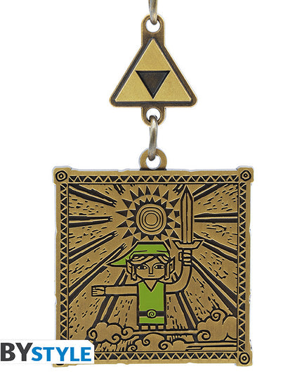 The Legend of Zelda - Link & Triforce Metal Keychain (ABYSTYLE)