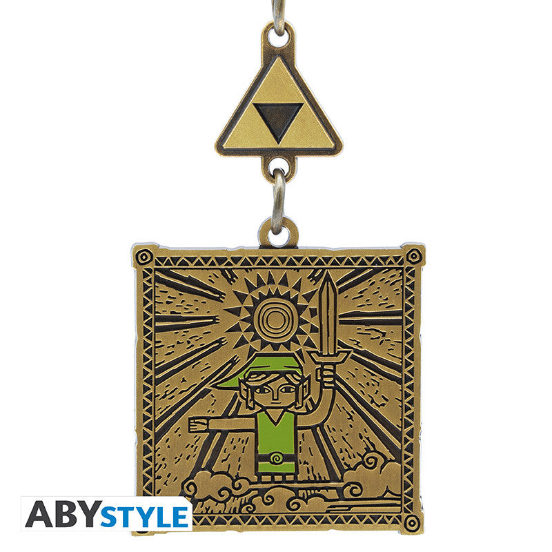 The Legend of Zelda - Link & Triforce Metal Keychain (ABYSTYLE)
