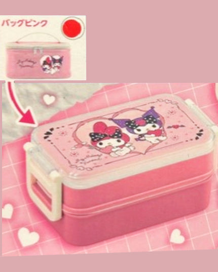 Sanrio -  My Melody and Kuromi Bento Box with Thermal Bag - Pink (EIKOH)