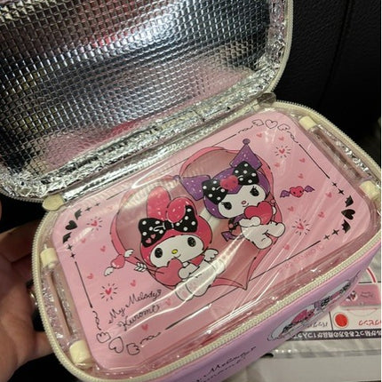 Sanrio -  My Melody and Kuromi Bento Box with Thermal Bag - Pink (EIKOH)