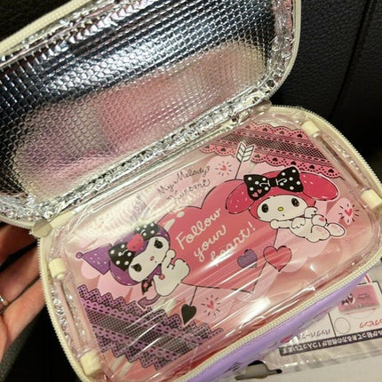 Sanrio -  My Melody and Kuromi Bento Box with Thermal Bag - Purple (EIKOH)