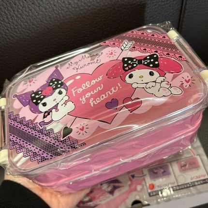 Sanrio -  My Melody and Kuromi Bento Box with Thermal Bag - Purple (EIKOH)