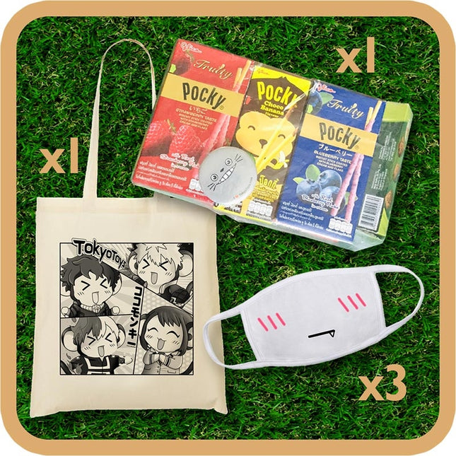TokyoToys Pocky Pack "Coco's MEGAMIX" (Pocky Pack + x3 Face Mask + Tote)