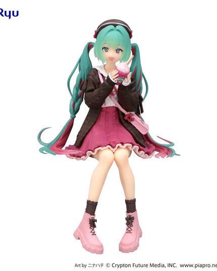 Hatsune Miku - Autumn Date Pink Color Ver. Noodle Stopper PVC Statue 14 cm (FURYU)