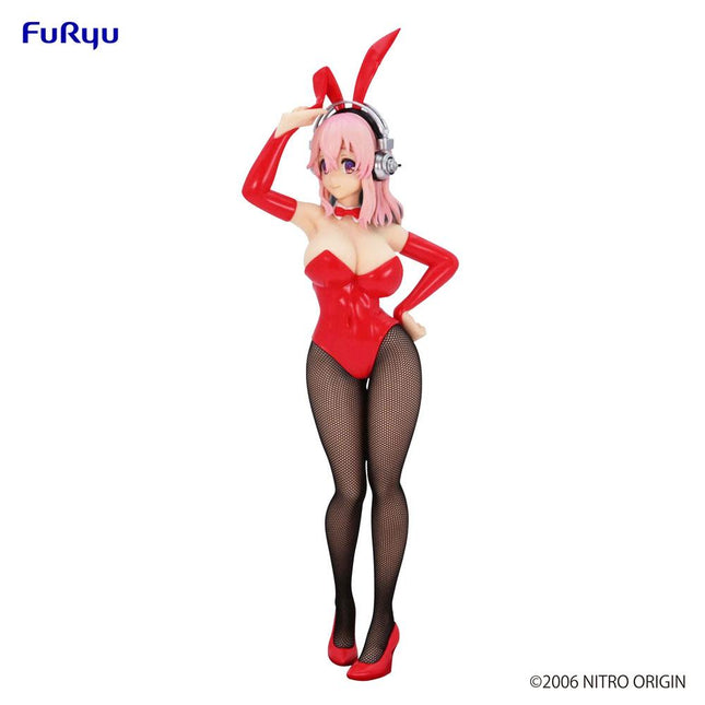 Super Sonico - BiCute Bunnies  Super Sonico Red Ver. 28 cm PVC Statue (FURYU)