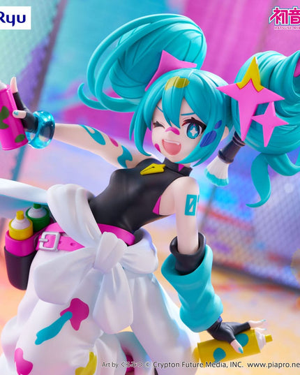 Hatsune Miku - Miku Paint Girl Trio-Try-iT PVC Statue 19 cm (FURYU)