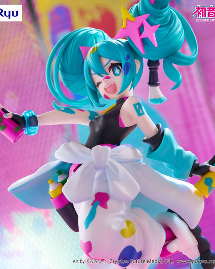 Hatsune Miku - Miku Paint Girl Trio-Try-iT PVC Statue 19 cm (FURYU)