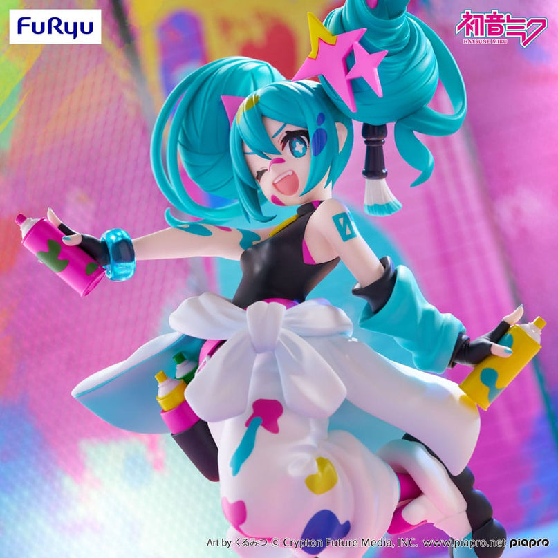 Hatsune Miku - Miku Paint Girl Trio-Try-iT PVC Statue 19 cm (FURYU)