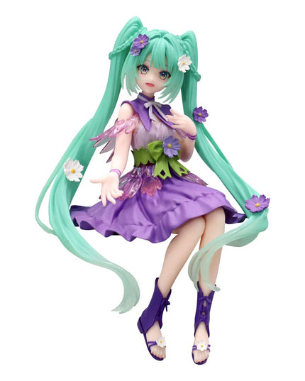 Hatsune Miku - Flower Fairy Cosmos Purple Color Ver. Noodle Stopper PVC Statue 14 cm (FURYU)