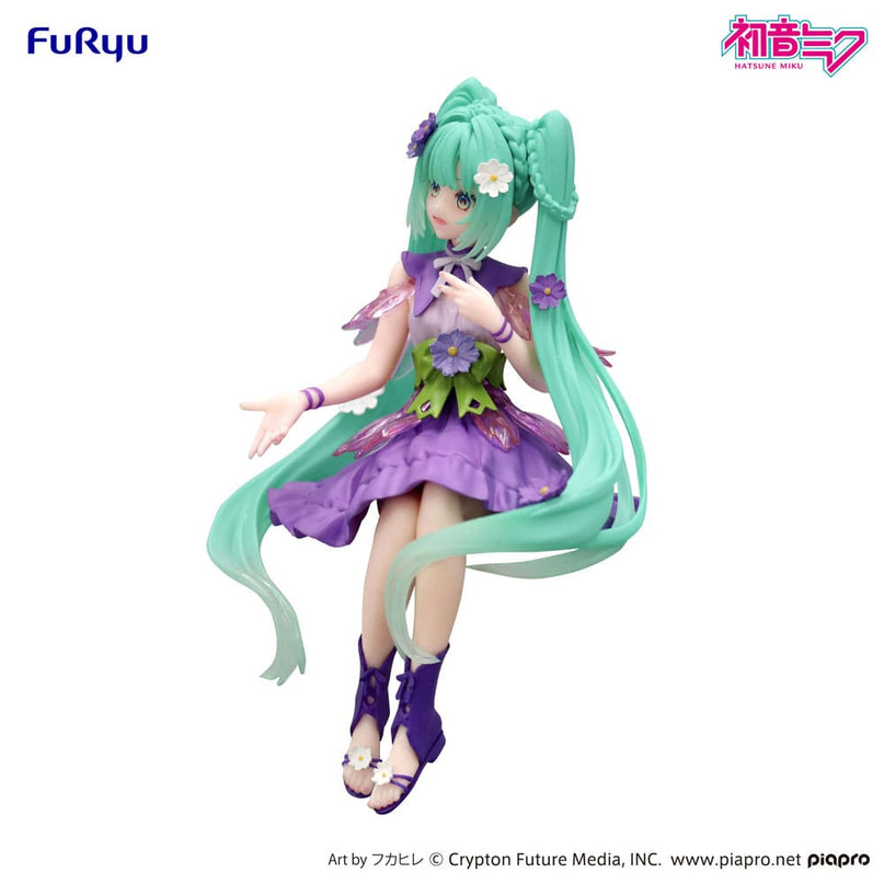 Hatsune Miku - Flower Fairy Cosmos Purple Color Ver. Noodle Stopper PVC Statue 14 cm (FURYU)