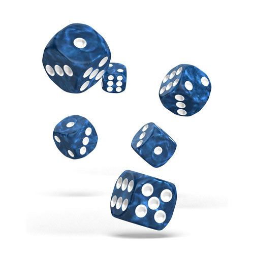 Oakie Doakie Dice D6 Dice 16 mm Marble - Blue (12)