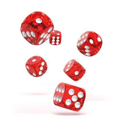 Oakie Doakie Dice D6 Dice 16 mm Speckled - Red (12)