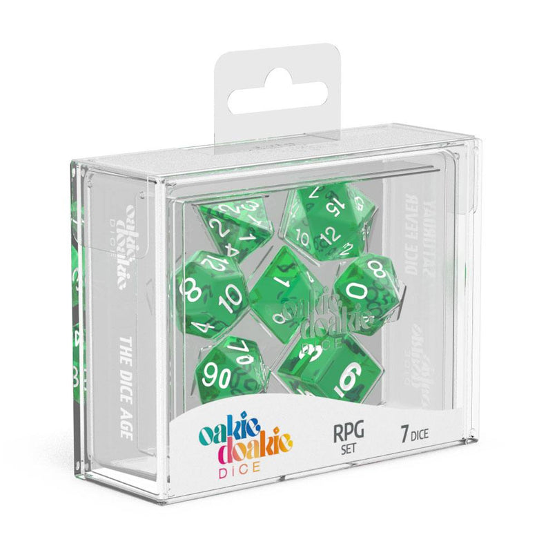 Oakie Doakie Dice RPG Set Translucent - Green (7)