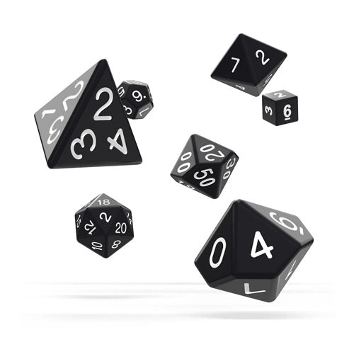 Oakie Doakie Dice RPG Set Solid - Black (7)