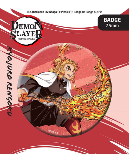 Demon Slayer - Kyojuro Rengoku Pin Badge (POP BUDDIES)